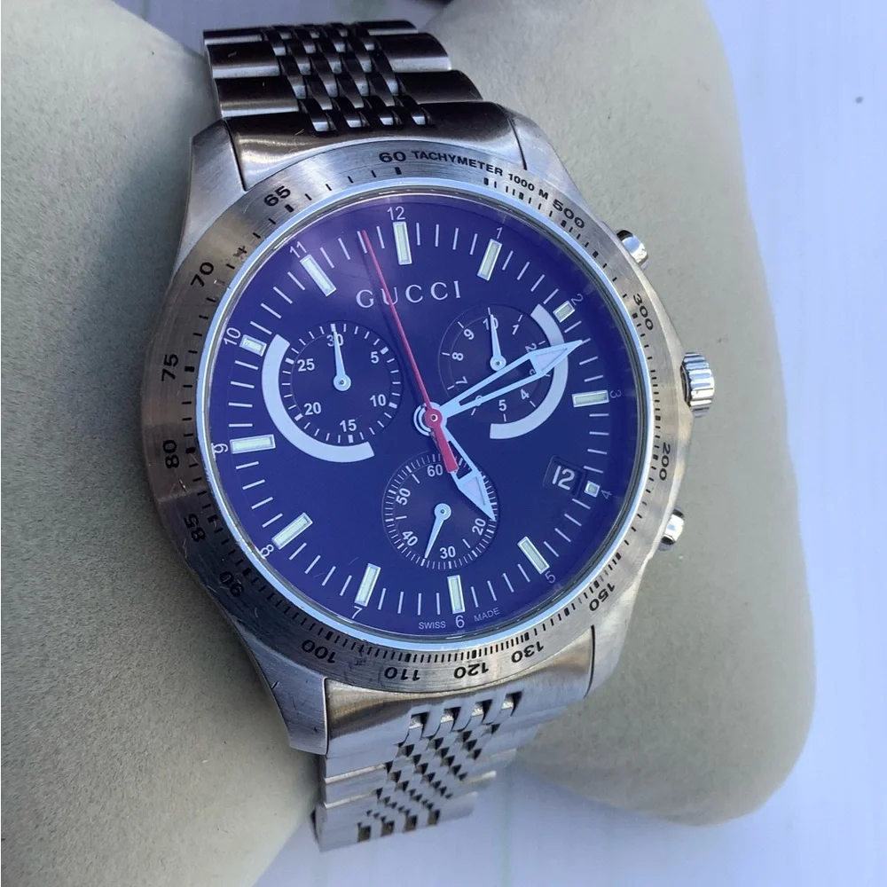 Mens Gucci Silver Stainless Steel Watch 🌟BEAUTIFUL ❤️‍🔥